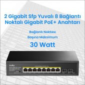 Cudy GS1008PS2 8 Port Gigabit 120W 250m PoE+, 2 Gigabit SFP Switch - 4