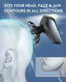 Kibiy - 5'i 1 Arada, Kel Kafalar için Elektrikli Tıraş Makinesi - Manyetik Mavi - 2