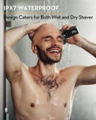 Kibiy - Erkekler için Çıkarılabilir Elektrikli Kafa Tıraş Makineleri - 4
