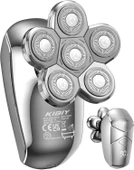 Kibiy - 5'i 1 Arada, Kel Kafalar için Elektrikli Tıraş Makinesi - Gümüş - 1