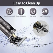 VOTMONI Erkekler için Profesyonel T Bıçaklı Saç Kesme Makineleri - Siyah - 3