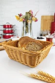 Digithome Rattan Ekmek Sepeti Kare Ekmeklik 19 Cm Kahverengi - YK1448 C320.025 - 1