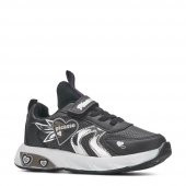 Albishoes Kız Bebek Çocuk Mevsimlik Cilt Simli Kalpli Love Cırtlı Sneaker Spor Ayakkabı - 1