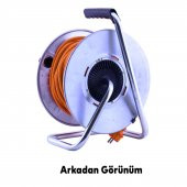 Bylion IP20 Metal Makaralı Seyyar 4 Prizli Uzatma Kablosu 3x2.5 mm TTR Kablo 30 Metre Termal Sigortalı - 5