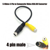 RCA to 4 pin S-Video Kablo 25 cm thumbnail 3