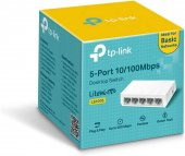 TP-Link LS1005 LiteWave 5-Port 10/100 Mbps Desktop Switch (Plastik Kasa) - 3