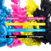 Oki MC342Dn Muadil Toner Set CMYK - 6