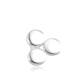 Lucky Life 925 Ayar Gumuss Üç Hilal Rozet - 1