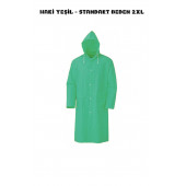 Kapşonlu Cepli Lüx Yağmurluk Haki Yeşil Standart - 1