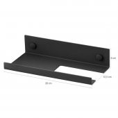 Dekoratif Siyah Metal Banyo Wc Kağıt Rulo Peçetelik Tuvalet Banyo Peçete Askısı - 5