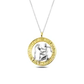 ​Lucky Life 925 Ayar Gumuss  Gold Kova Burcu Kolye - 1