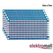 3X7CM MAVİ ÇİFT TARAFLI DELİKLİ PERTİNAKS PLAKET 22402A-17 - 1