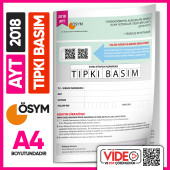 2018 YKS-AYT (SAY-TM) ÖSYM Tıpkı Basım Çıkmış Soru Deneme Kitapçığı (Video Çözümlü Türkiye Geneli) - 1