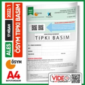 ALES 2022/1 ÖSYM Tıpkı Basım Çıkmış Soru Deneme Kitapçığı Video ve Dijital Çözümlü Türkiye Geneli - 1