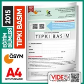 2015 KPSS Eğitim Bilimleri ÖSYM Tıpkı Basım Çıkmış Soru Kitapçığı Video/PDF Çözümlü Türkiye Geneli - 1