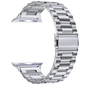 Apple Watch 2/3/4/5/6/7/8/Se/Ultra 42 44 45 49MM Uyumlu Çelik Baklalı Metal Kordon - 6