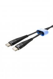 Shaza Type-c To Type-c Pd 5a 100w Örgülü Hızlı Şarj Ve Data Kablosu 1 Metre - 1