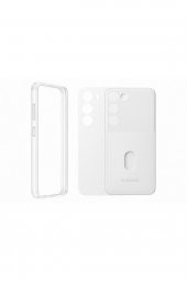 Galaxy S23 Çerçeveli & Kart Yuvalı Kılıf - Beyaz - 2