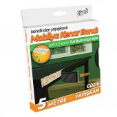 Kendinden Yapışkanlı Masa,Raf,Dolap,Tezgah,Mobilya Kenar Bandı 18mmX5 Metre-Siyah - 4