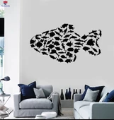 Banyo Dekoratif Duvar Sticker Deniz Hayvanları Balık Okyanus Deniz Banyo Çıkartmaları Benzersiz Hediyelik - 1