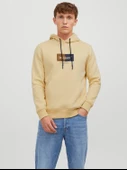 JACK JONES Kapüşonlu Yazı Baskılı Erkek Sweatshirt 12242197 thumbnail 2