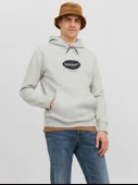 JACK JONES Kapüşonlu Yazı Baskılı Erkek Sweatshirt 12242197 thumbnail 2