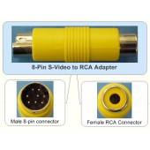 8 Pin S-Video Erkek to RCA Dişi Adapter - 1