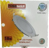 NisaLuce 18W Sıva Altı Yuvarlak Led Panel 6500K - 3
