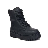 Albishoes Kız Çocuk Fermuarlı Suya Dayanıklı Kışlık Soğuk Geçirmez Postal Bot Bağcıklı Çocuk Bot - 2