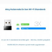 Cudy WU650 5GHz 433Mbps, 2.4GHz 200Mbps Wi-Fi Mini USB Adaptör(AC1200 Serisi) thumbnail 7