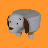 T. Concept  Hayvan (Köpek) Figürlü Çocuk Pufu, Lastikli Kılıflı, Yıkanabilir - 4