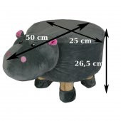 T. Concept  Hayvan (Köpek) Figürlü Çocuk Pufu, Lastikli Kılıflı, Yıkanabilir - 6