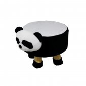 T. Concept  Hayvan ( Panda ) Figürlü Çocuk Pufu, Lastikli Kılıflı, Yıkanabilir - 1