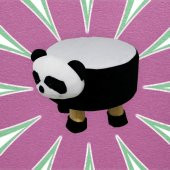 T. Concept  Hayvan ( Panda ) Figürlü Çocuk Pufu, Lastikli Kılıflı, Yıkanabilir - 3