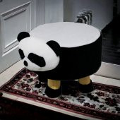 T. Concept  Hayvan ( Panda ) Figürlü Çocuk Pufu, Lastikli Kılıflı, Yıkanabilir - 4