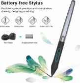 HUION Inspiroy H640P Grafik Tableti, 8192 Basınç Hassasiyetine Sahip - 3