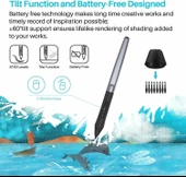 HUION H610 Pro V2 Grafik Çizim Tableti - Android Destekli Kalem - 2