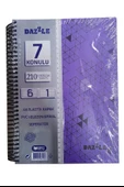 6+1 Ayraçlı Defter 7 Konulu 210 Yaprak 1 Adet 6 Kareli 1 Çizgili Spralli Plastik Kapak Seperatörlü - 4