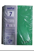 6+1 Ayraçlı Defter 7 Konulu 210 Yaprak 1 Adet 6 Kareli 1 Çizgili Spralli Plastik Kapak Seperatörlü - 7