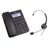 Karel TM145 Karel RJ9 Kulaklıklı Masaüstü Telefon Siyah - 1