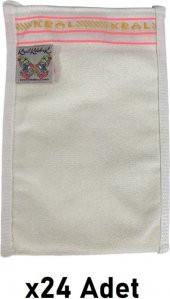 Kelebek Kese Beyaz Kral Kese Süper Kalın Çok Sert Banyo Hamam Kesesi 24 Adet - 1