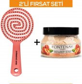 Fontenay Profesyonel 3 Boyutlu SaçFırçası+Face&Body Peeling Scrub Yüz Maskesi Şeftali 350ml 2Li Set - 1