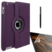 Smcase Apple iPad 2 3 4 Kılıf 360 Dönebilen Koruma Kapaklı Standlı dn22  Nano  Kalem thumbnail 5