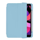 Smcase Apple iPad Pro 12.9 2022 M2 Kılıf Standlı Kalem Bölmeli Arkası Şeffaf nt2 - 6