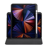 Smcase Apple iPad 10.2 2021 9.Nesil Kılıf Smart Kapaklı Kalem Bölmeli Termik Arkası Şeffaf T1 - 10