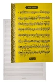 Müzik Defteri A4 40 Yaprak Plastik Kapak 1 Adet Sol Anahtarlı PP Kapak Müzik Defteri 21x29.7 cm 12 Sütunlu - 6