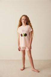 Penti Kız Çocuk Avokado Baskılı Pijama Takımı - 1