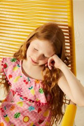 Penti Kız Çocuk Meyve Desenli Elbise - 1