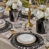 Schafer Tılsım Charm Yemek Takımı 60 Parça-Siyah - 5