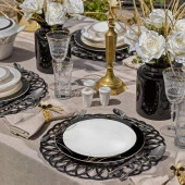 Schafer Tılsım Charm Yemek Takımı 60 Parça-Siyah - 6